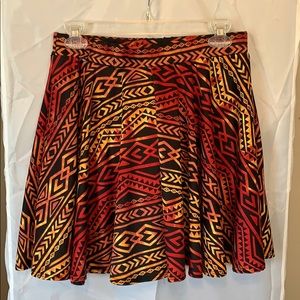 Cute skirt with red and orange pattern
